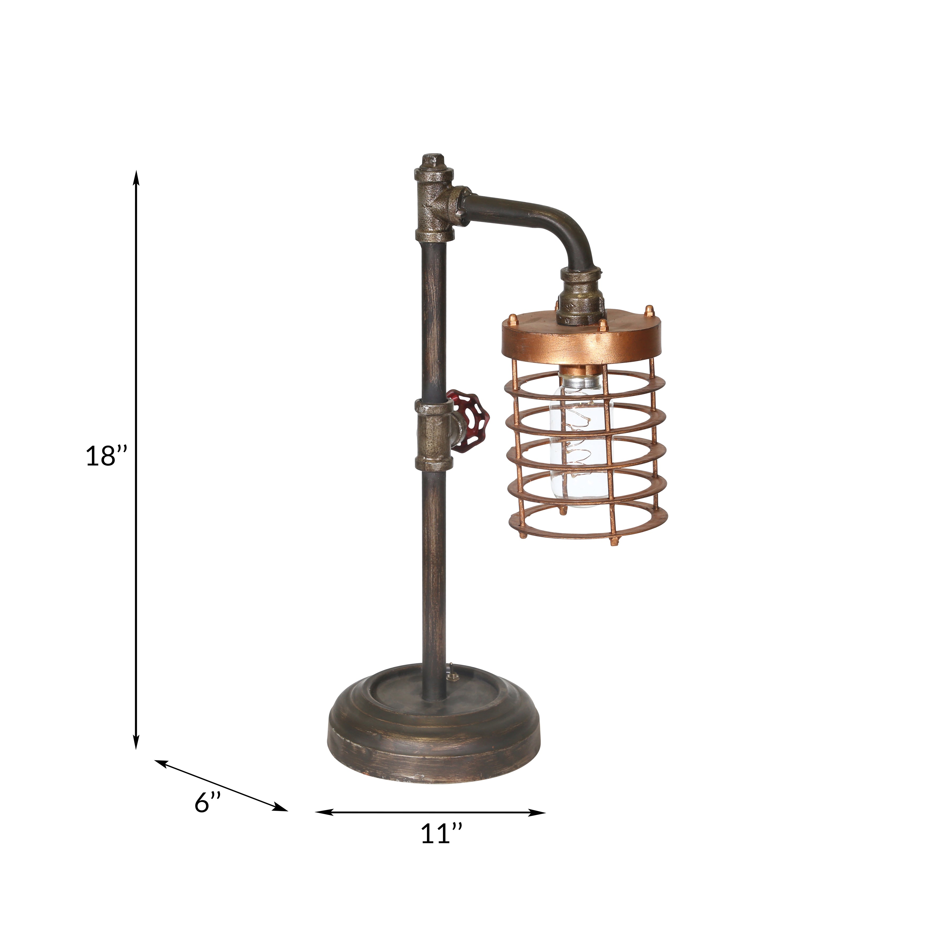 Metal, Pipe Bo Table Lamp