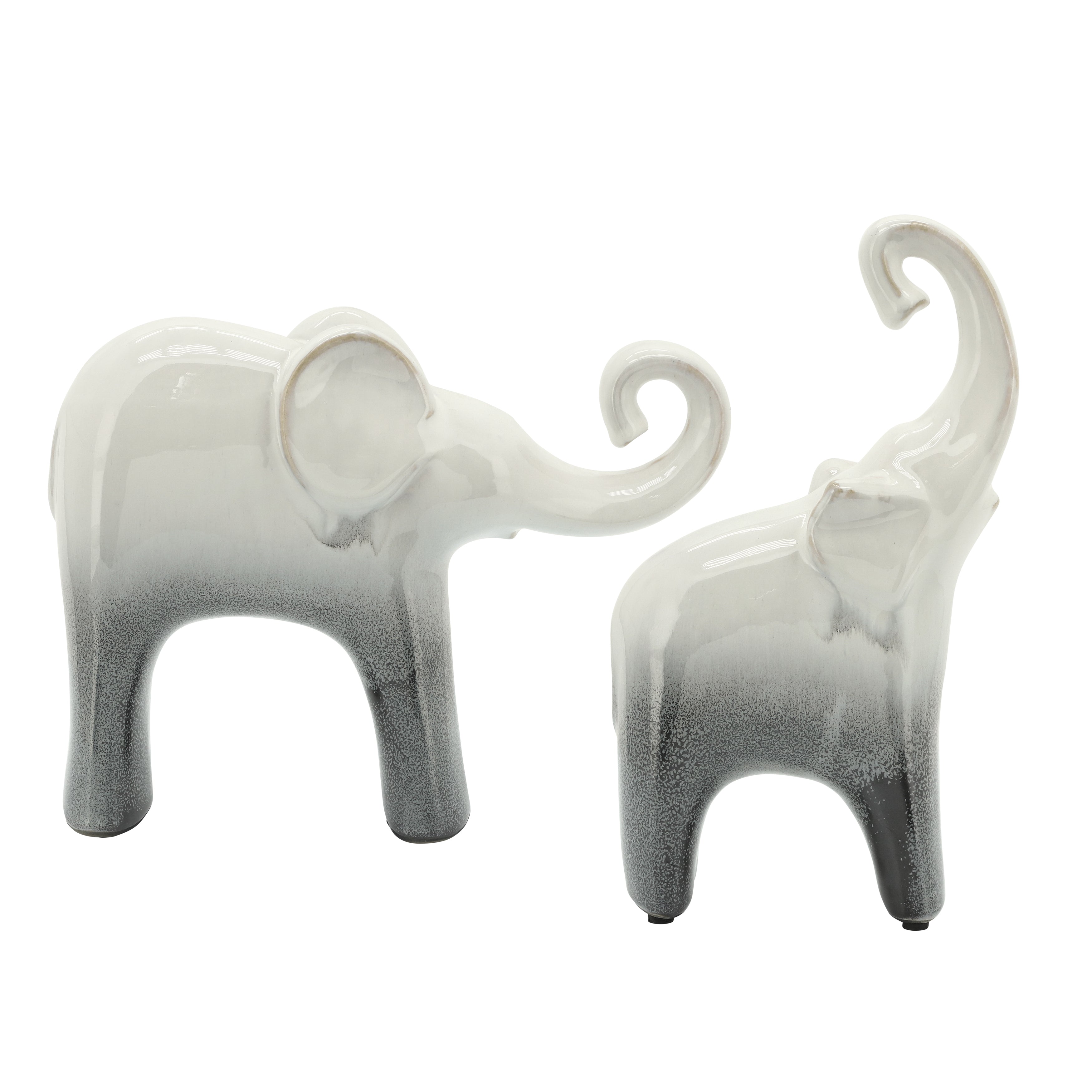 Earl the Two-Tone: Ceramic Elephant Statue (6" x 11")