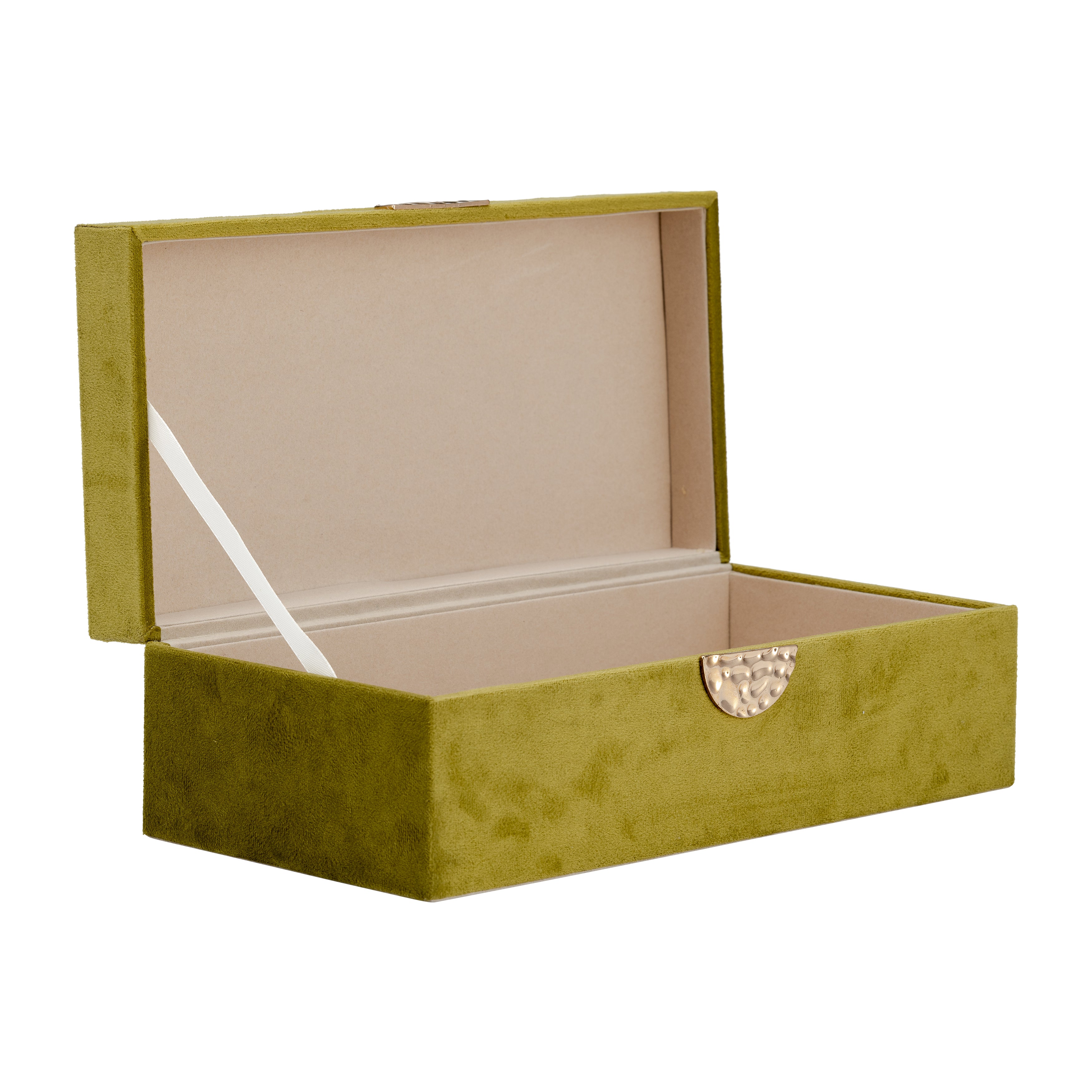 Apothecary's Archive: Olive & Gold Wood Boxes (Set of 2)