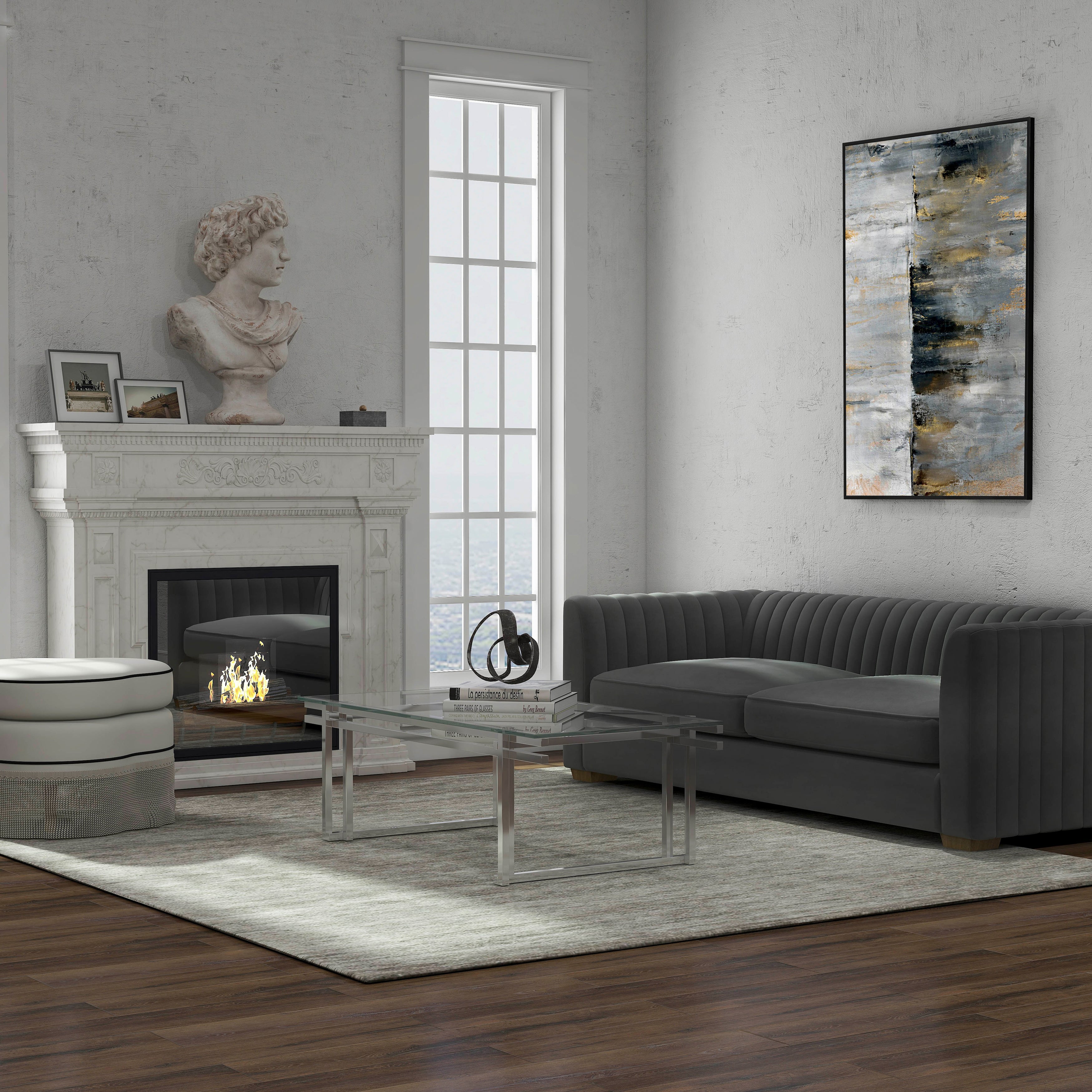 Radiant Alloy 55" Coffee Table