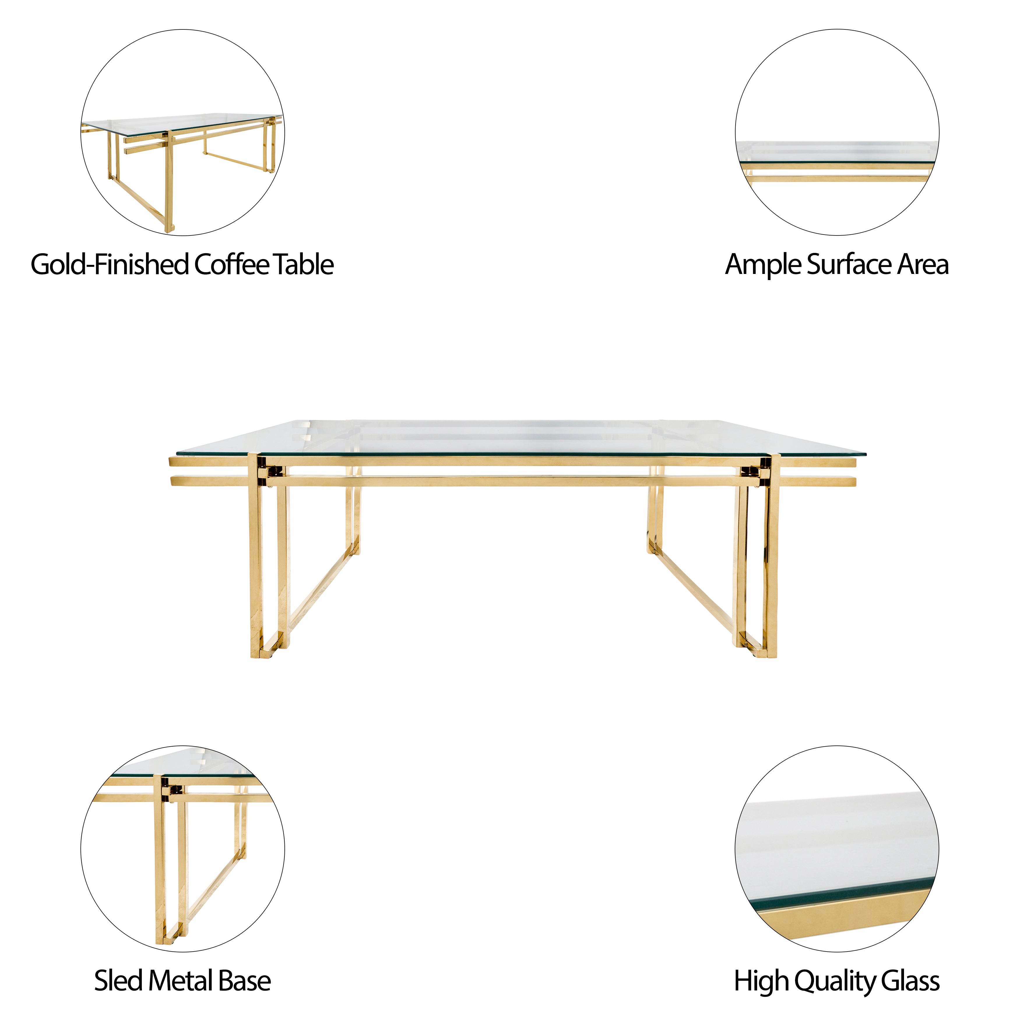 Radiant Alloy 55" Coffee Table