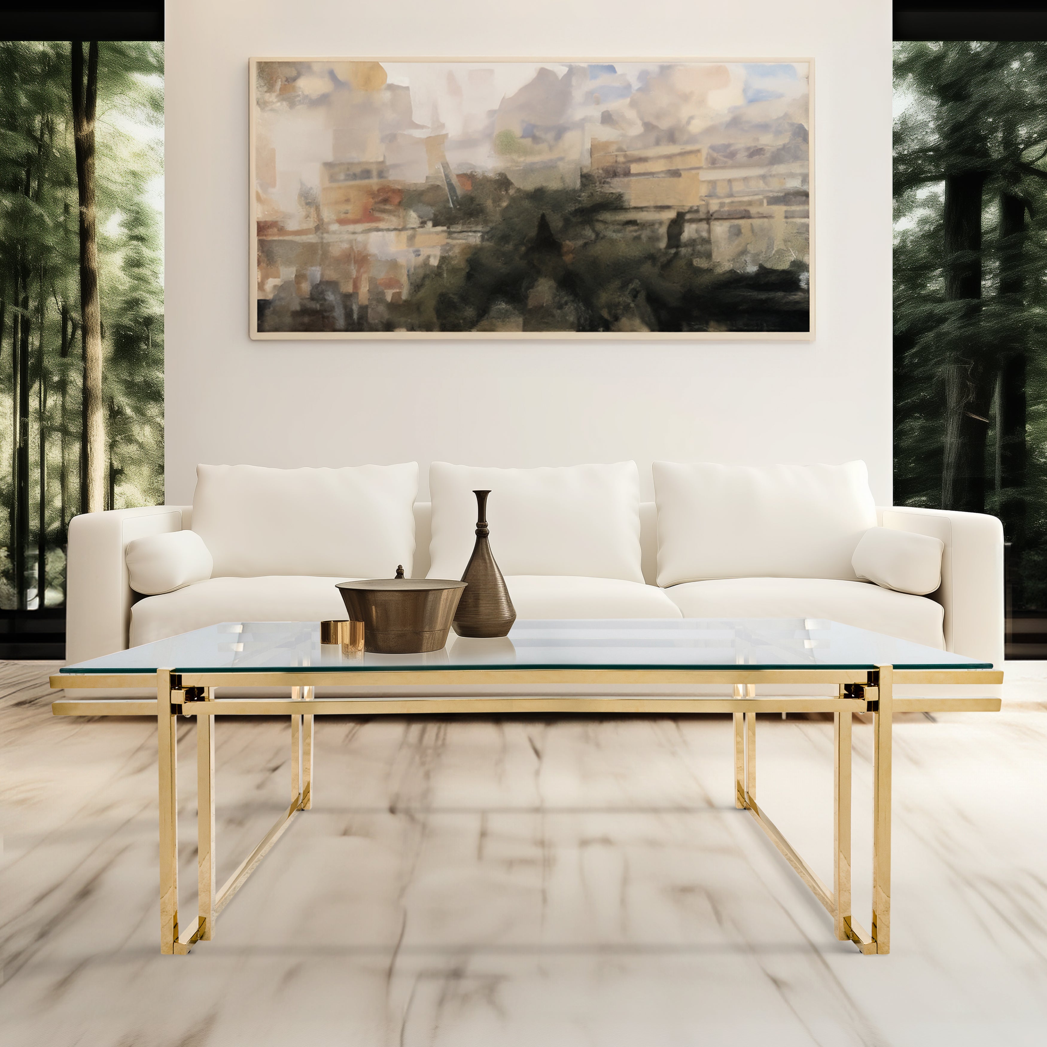 Radiant Alloy 55" Coffee Table