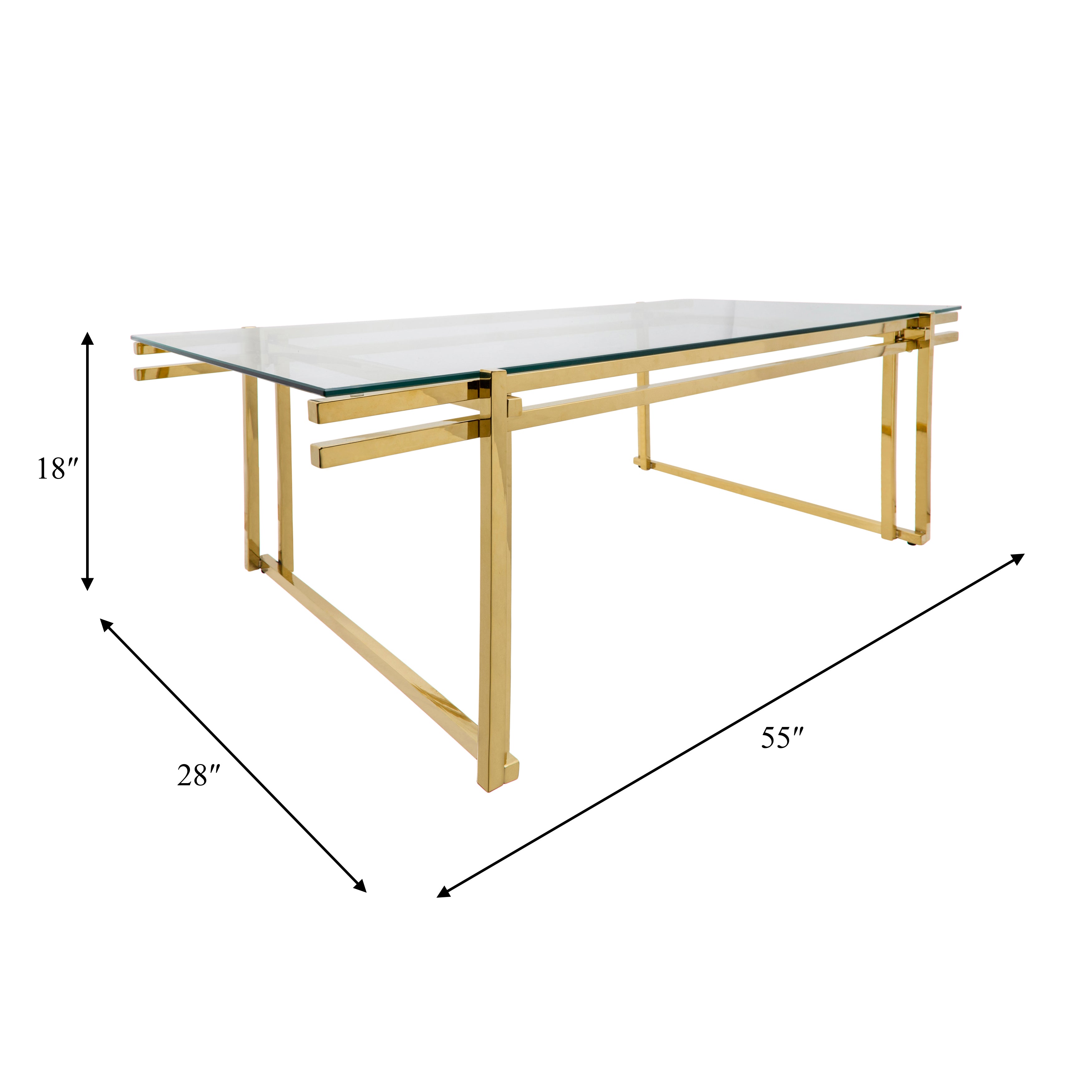 Radiant Alloy 55" Coffee Table