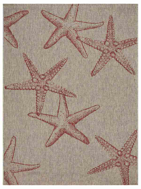 Coastal Coral 7 x 9 Area Rug