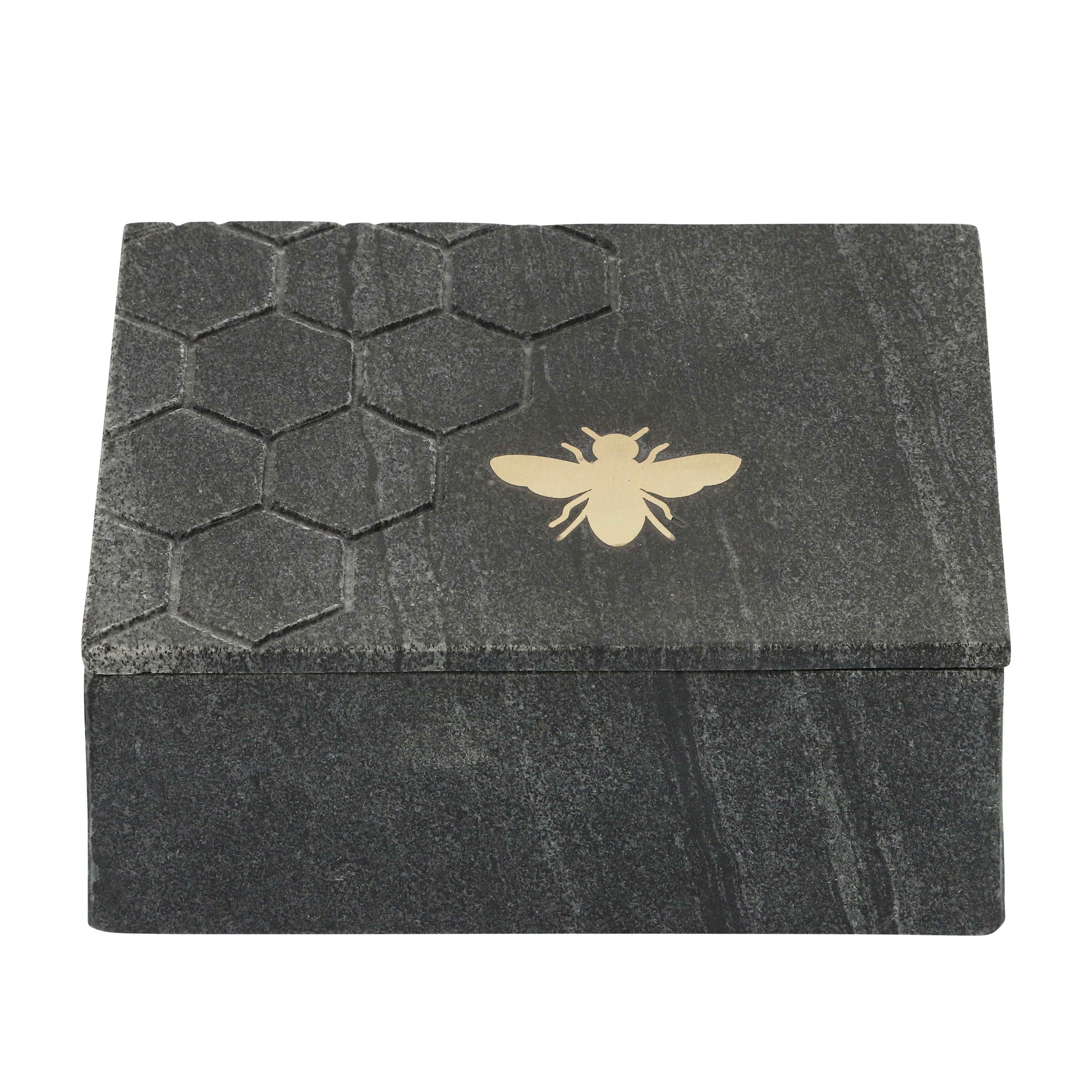 Noir Nectar: Black Marble Stash Box