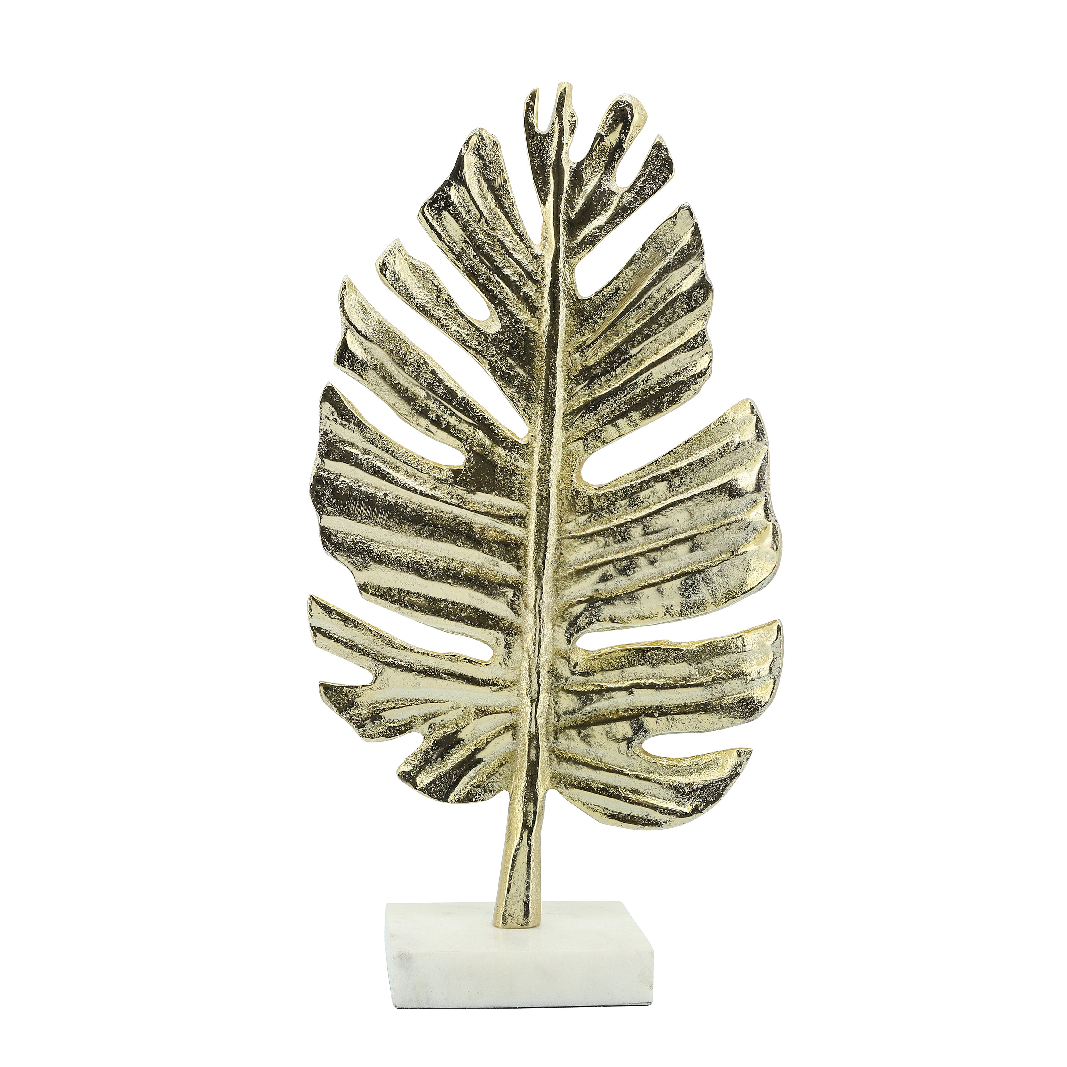 Island Vibes: Tropical Metal Palm Leaf (17") for Tabletop Decor