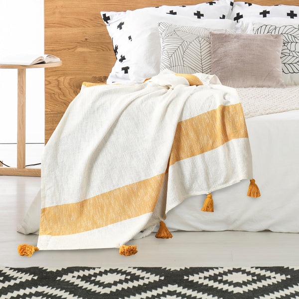 Golden Honeyed Throw Blanket