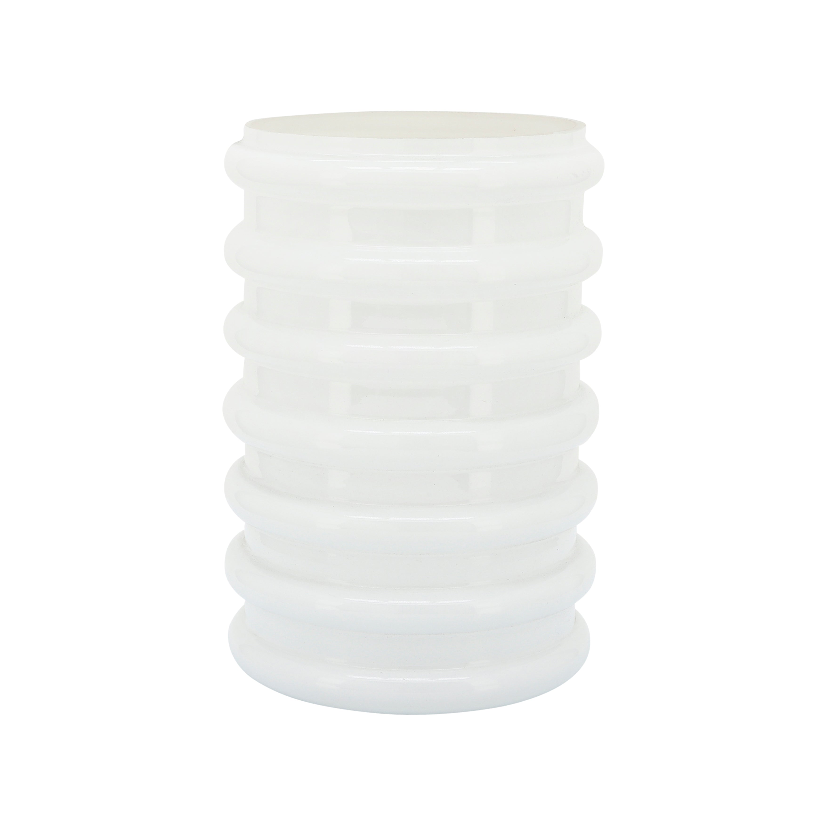 Bring on the Blooms! 9" White Scalloped Vase for Breathtaking Bouquets