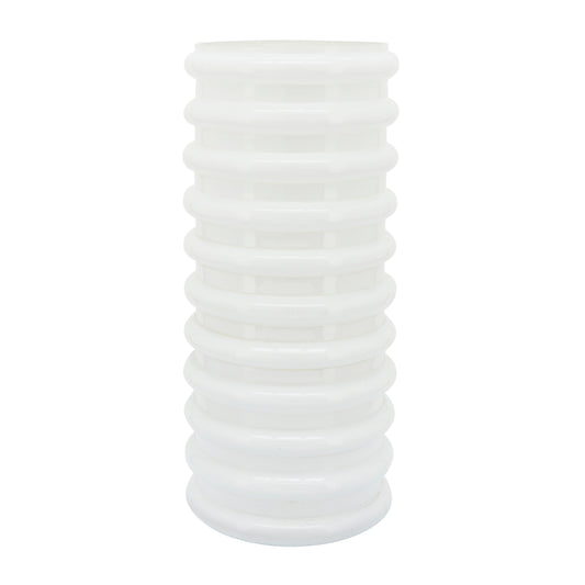 Bring on the Blooms! 14" White Scalloped Vase for Breathtaking Bouquets