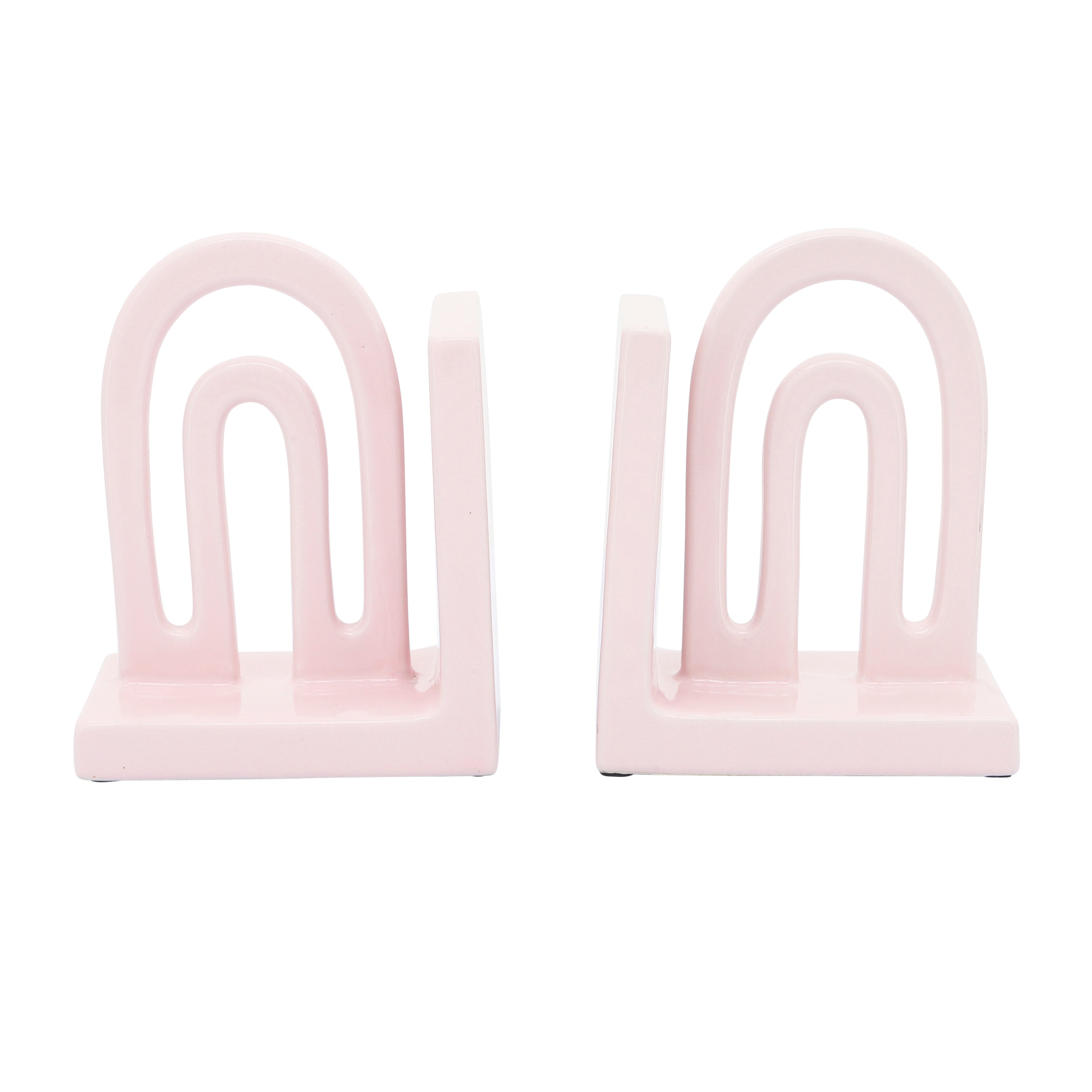 Tropical Pink Set of 3 Bookends