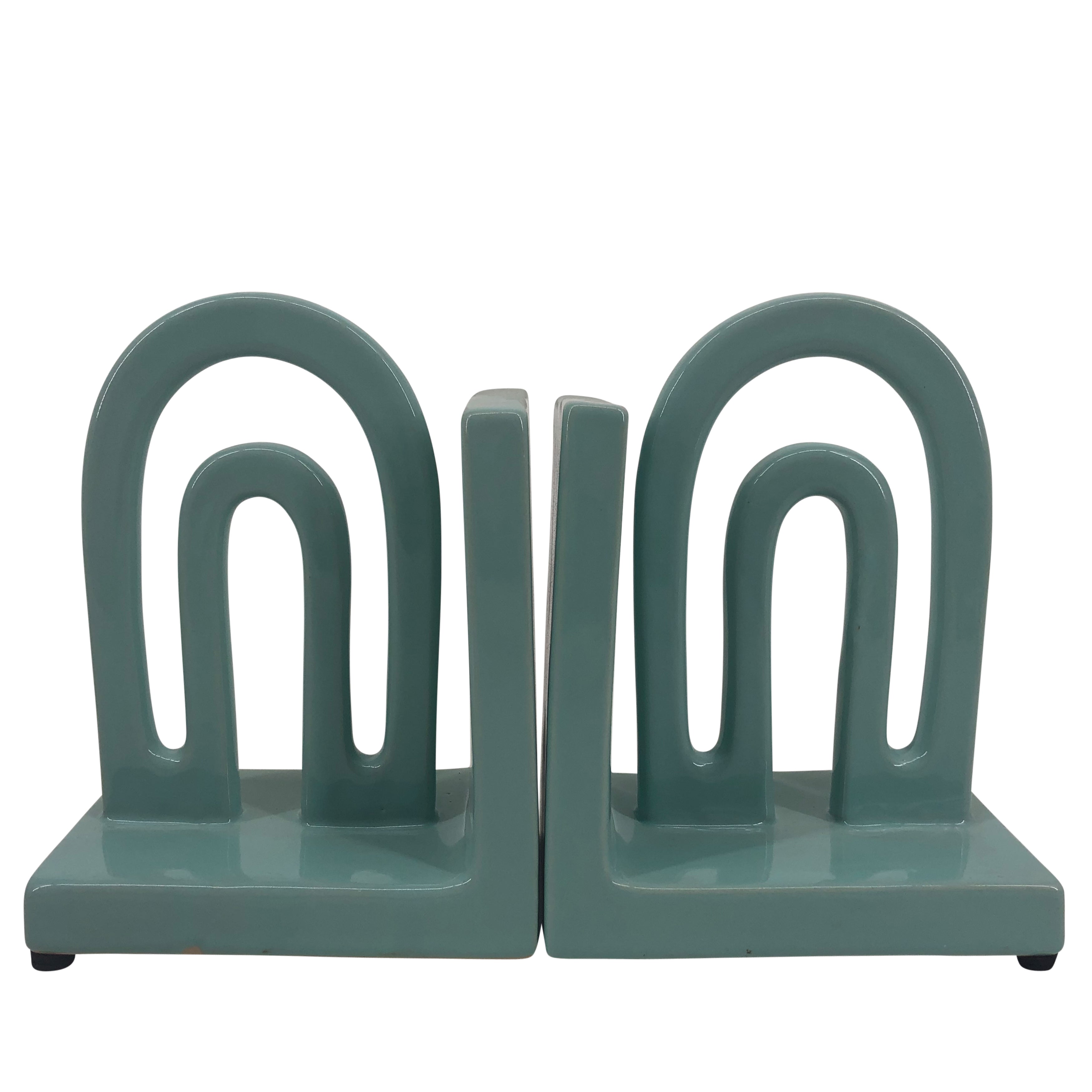 Mint Menhir: Ceramic Arch Bookends (Set of 2)