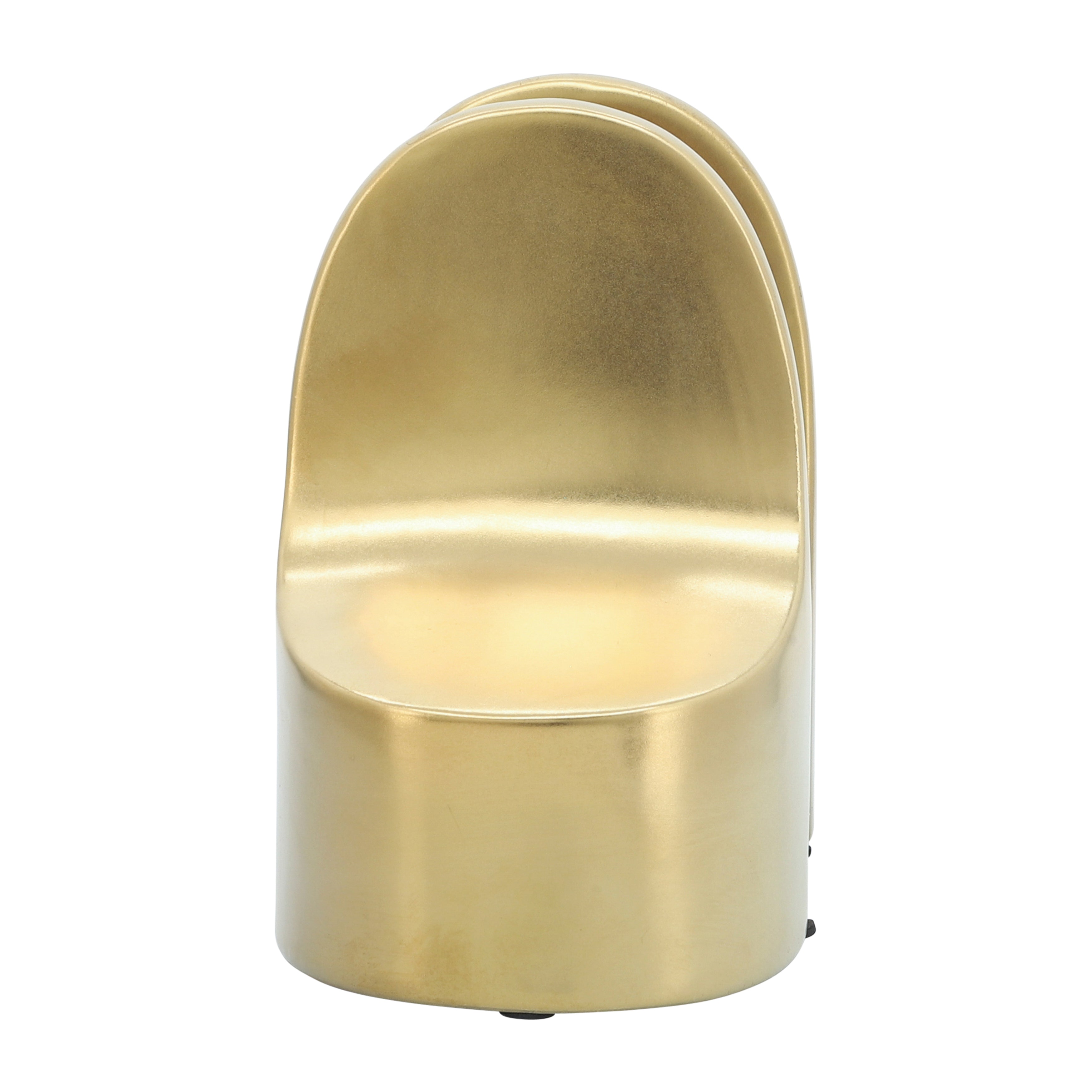 Mesmeric Aura: Ceramic 6" Contemporary Bookends in Luxe Gold Finish