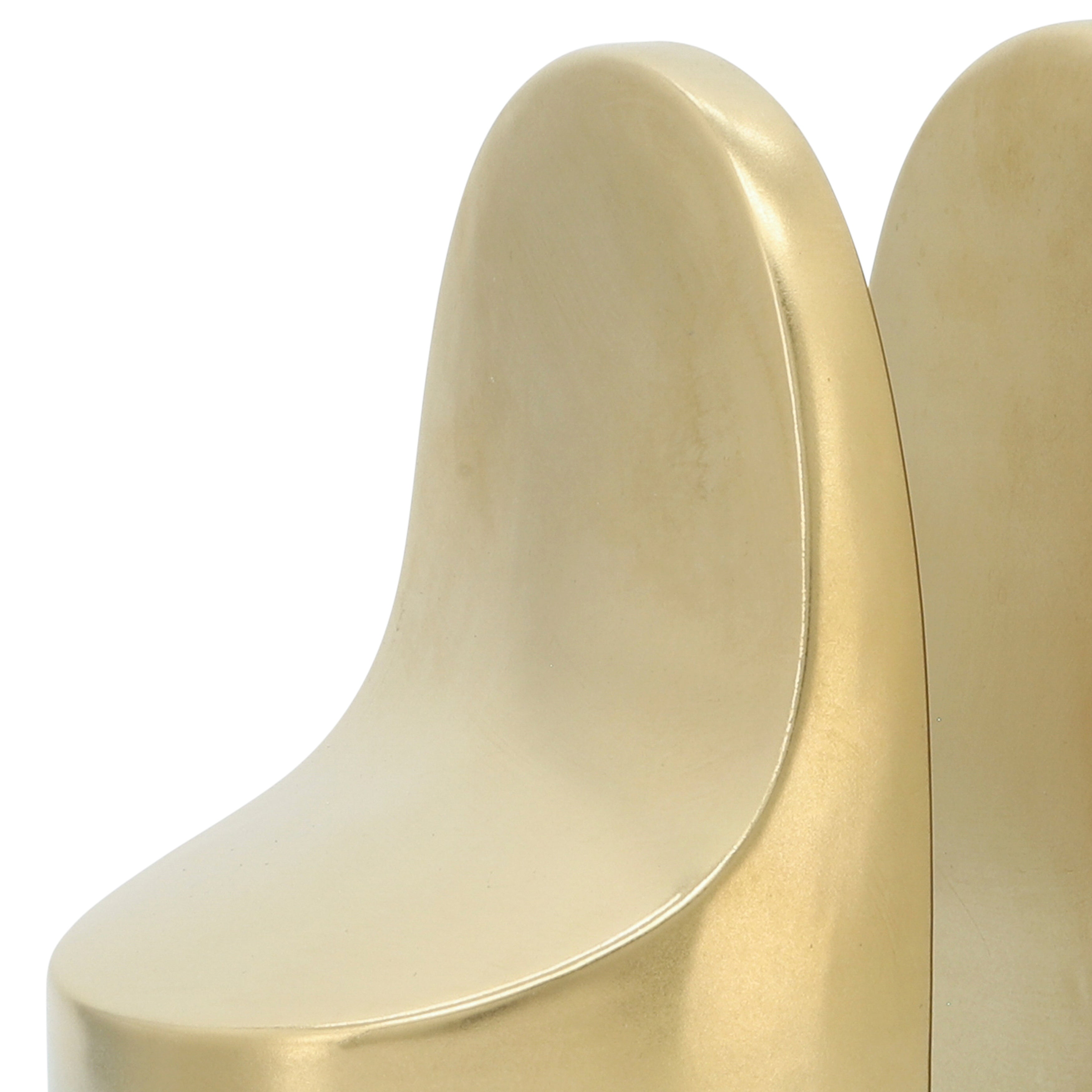 Mesmeric Aura: Ceramic 6" Contemporary Bookends in Luxe Gold Finish