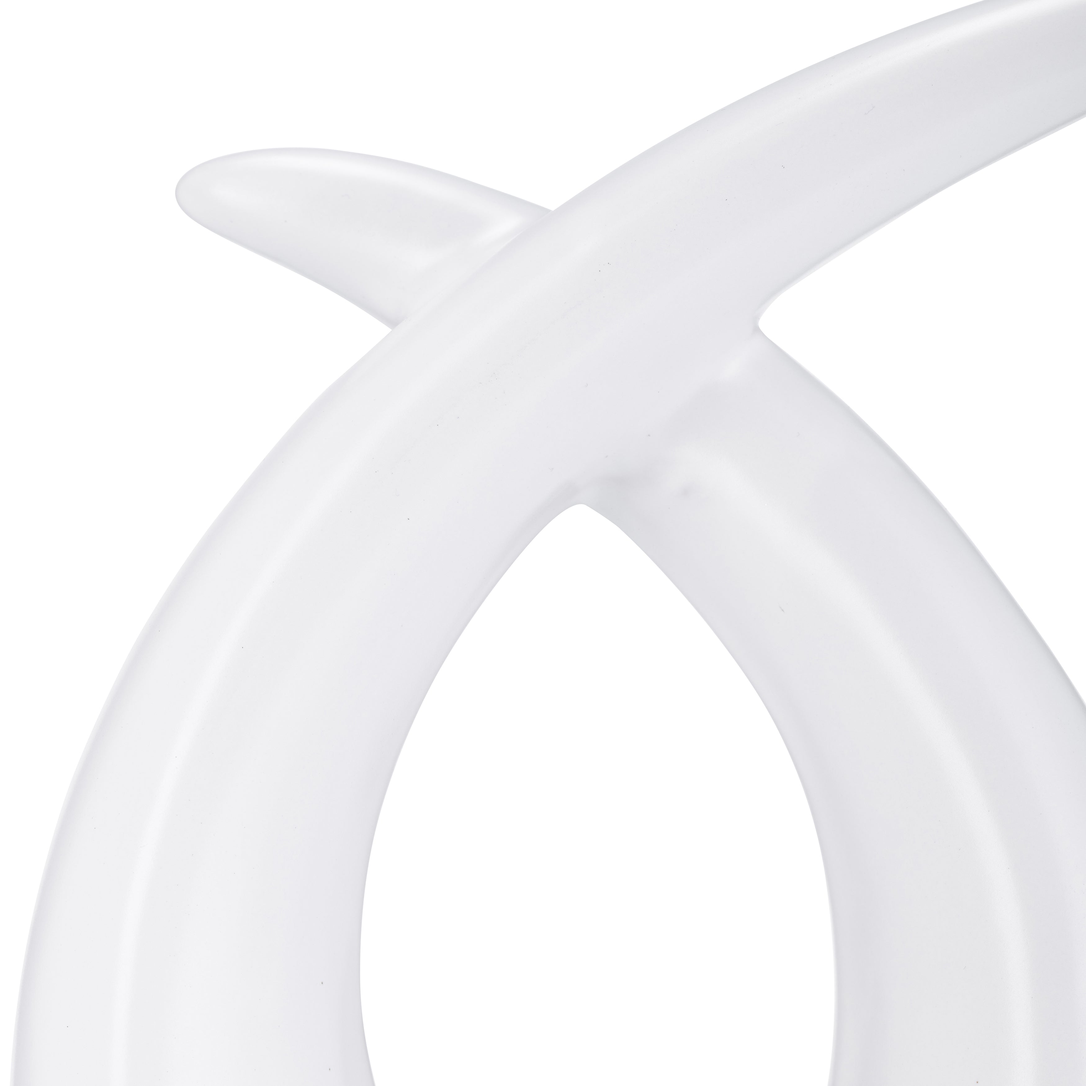 Loop-de-Luxe: Ceramic 10"h Whimsical Table Top Accent in White