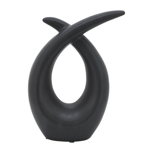 Contemporary Matte Black Twist Vase: Modern Home Decor Accent