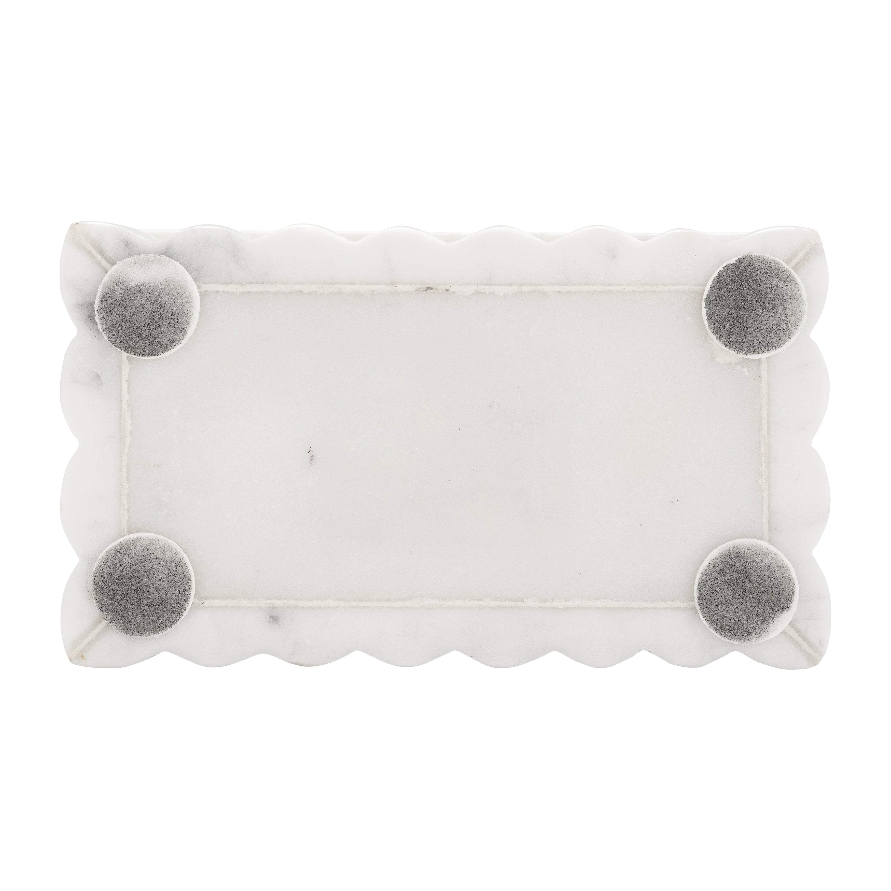 Clamshell Chic: White Marble Textured Container (Coastal Vibes)