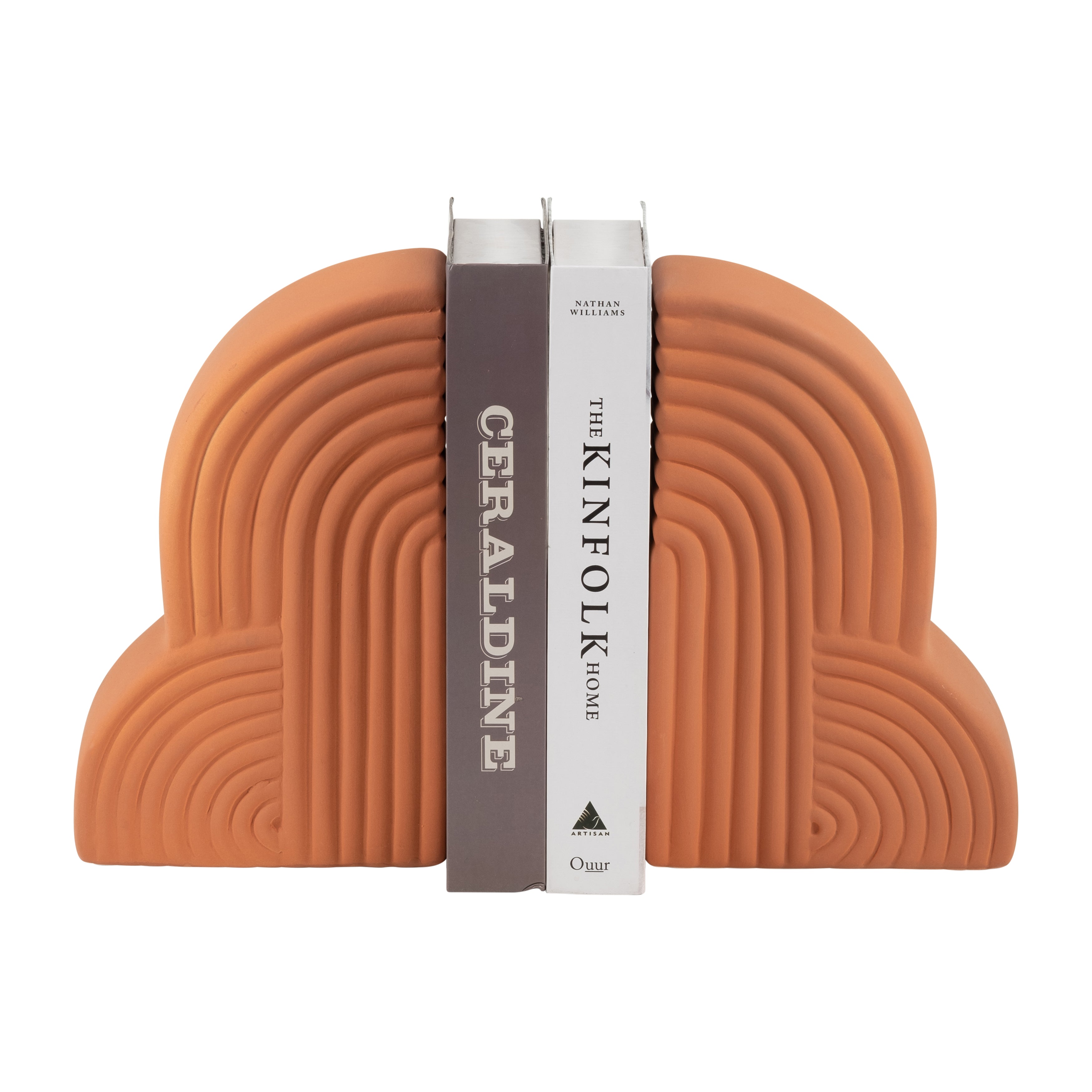 Canyon Curve: Terracotta Arch Bookends (Large Set)