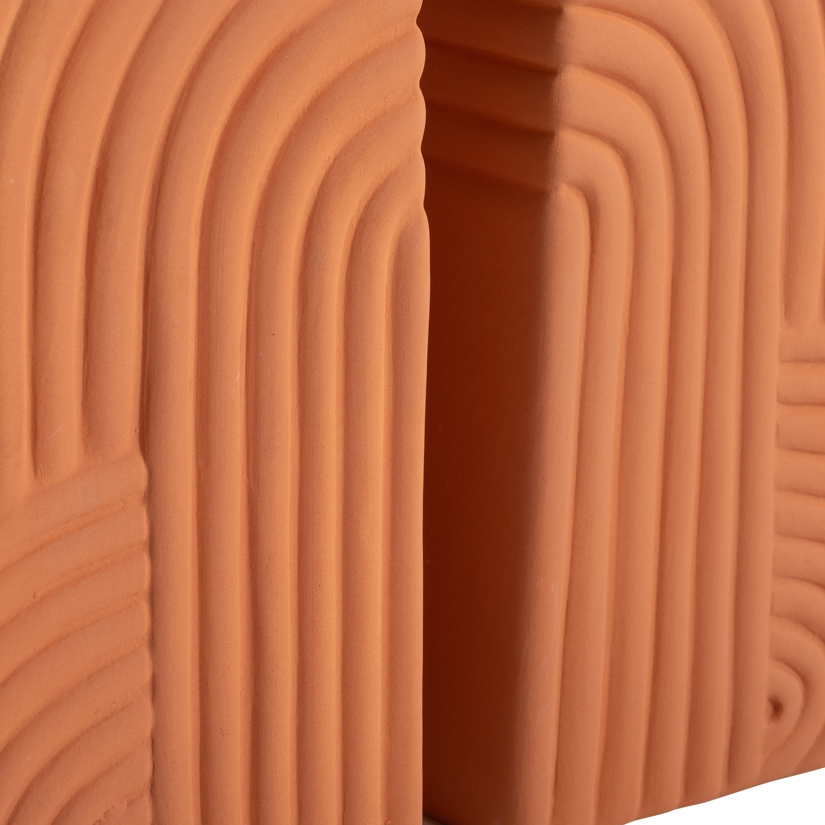 Canyon Curve: Terracotta Arch Bookends (Large Set)