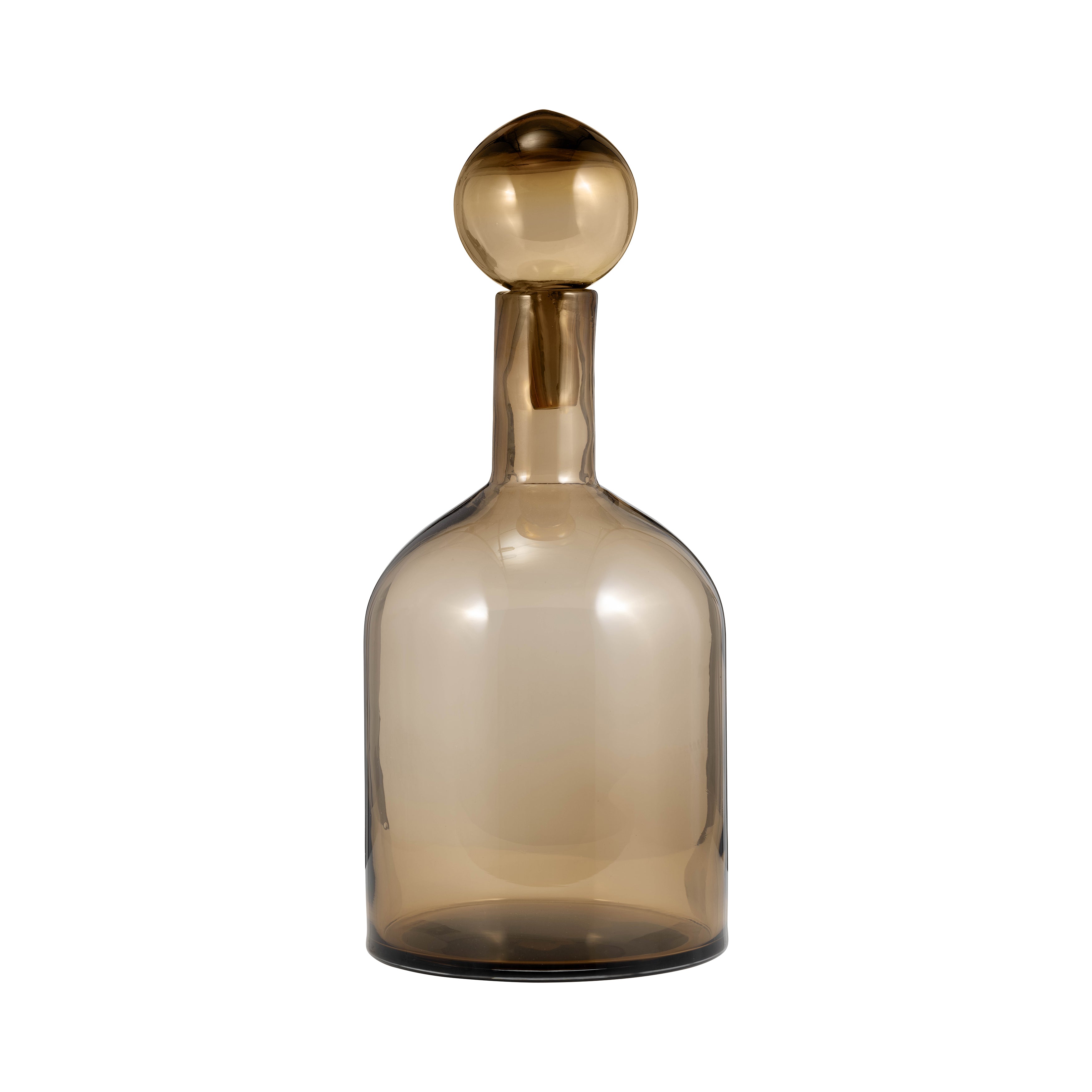 Desert Mirage: 17" Glass Bottle w/ Stopper - A Taupe Oasis