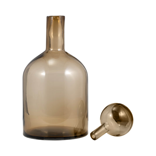 Desert Mirage: 17" Glass Bottle w/ Stopper - A Taupe Oasis