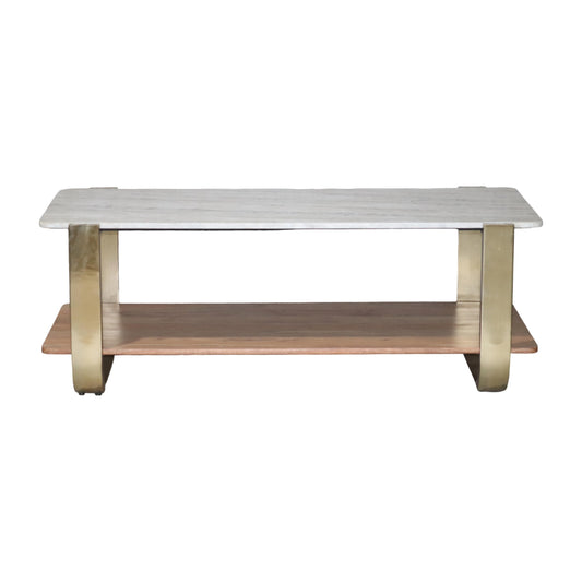 Gilded Marble 48" Top Coffee Table, KD