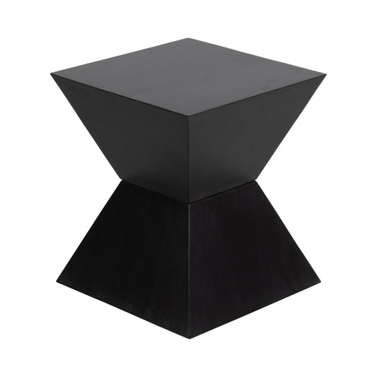 18" Hourglass Side Table, Black, Kd