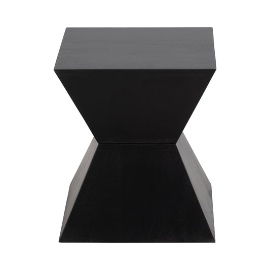 18" Hourglass Side Table, Black, Kd