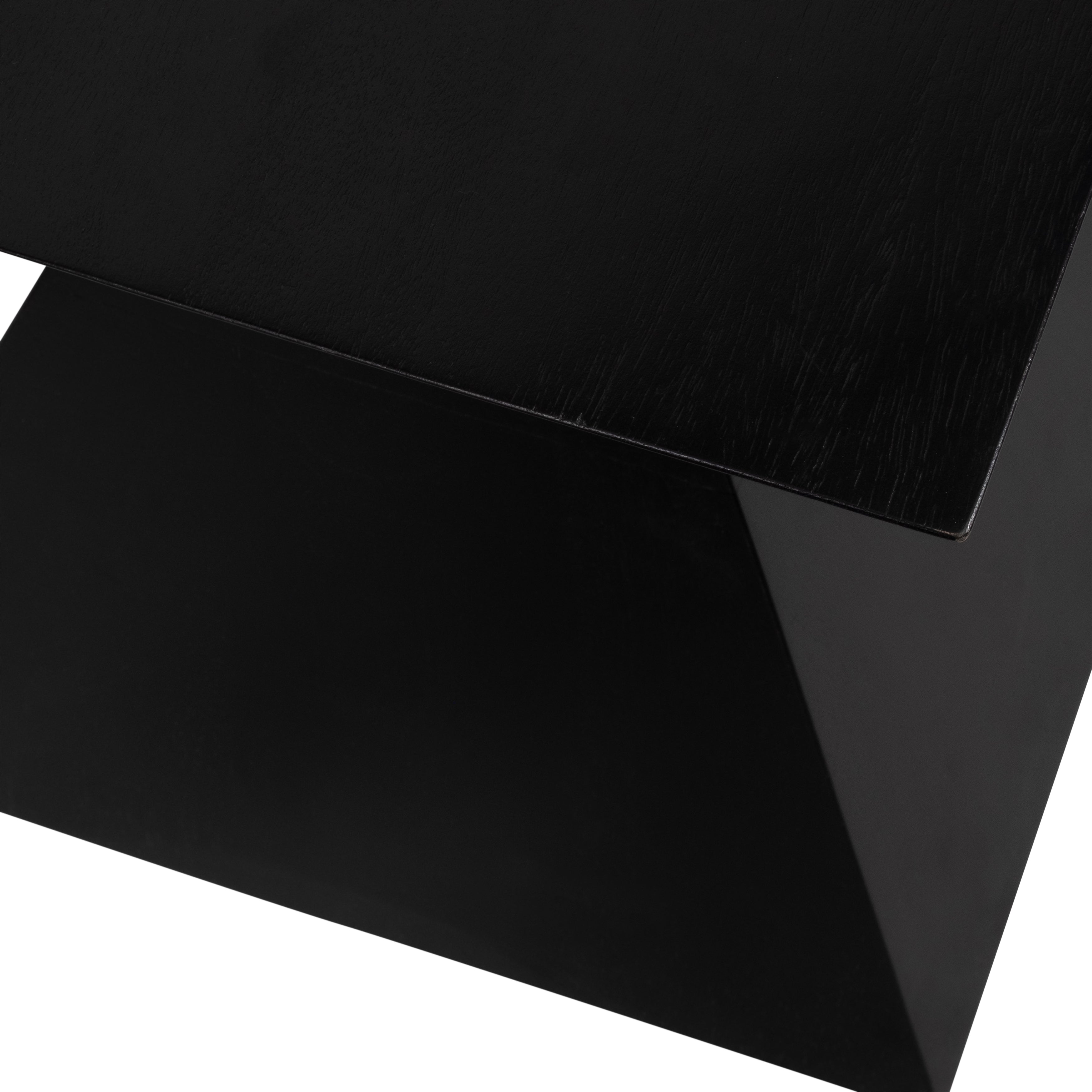 18" Hourglass Side Table, Black, Kd