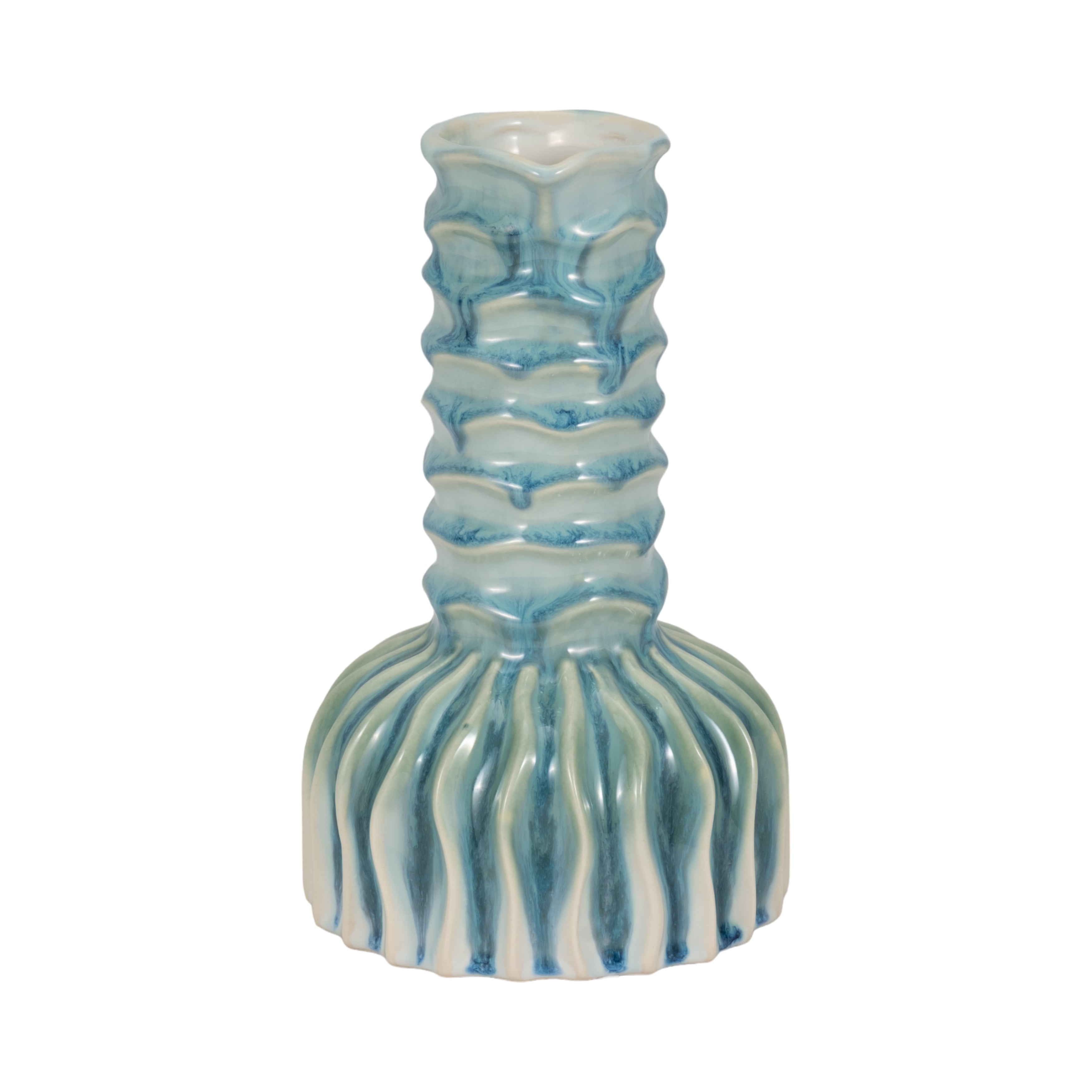 Aqua Gills 9" Vase