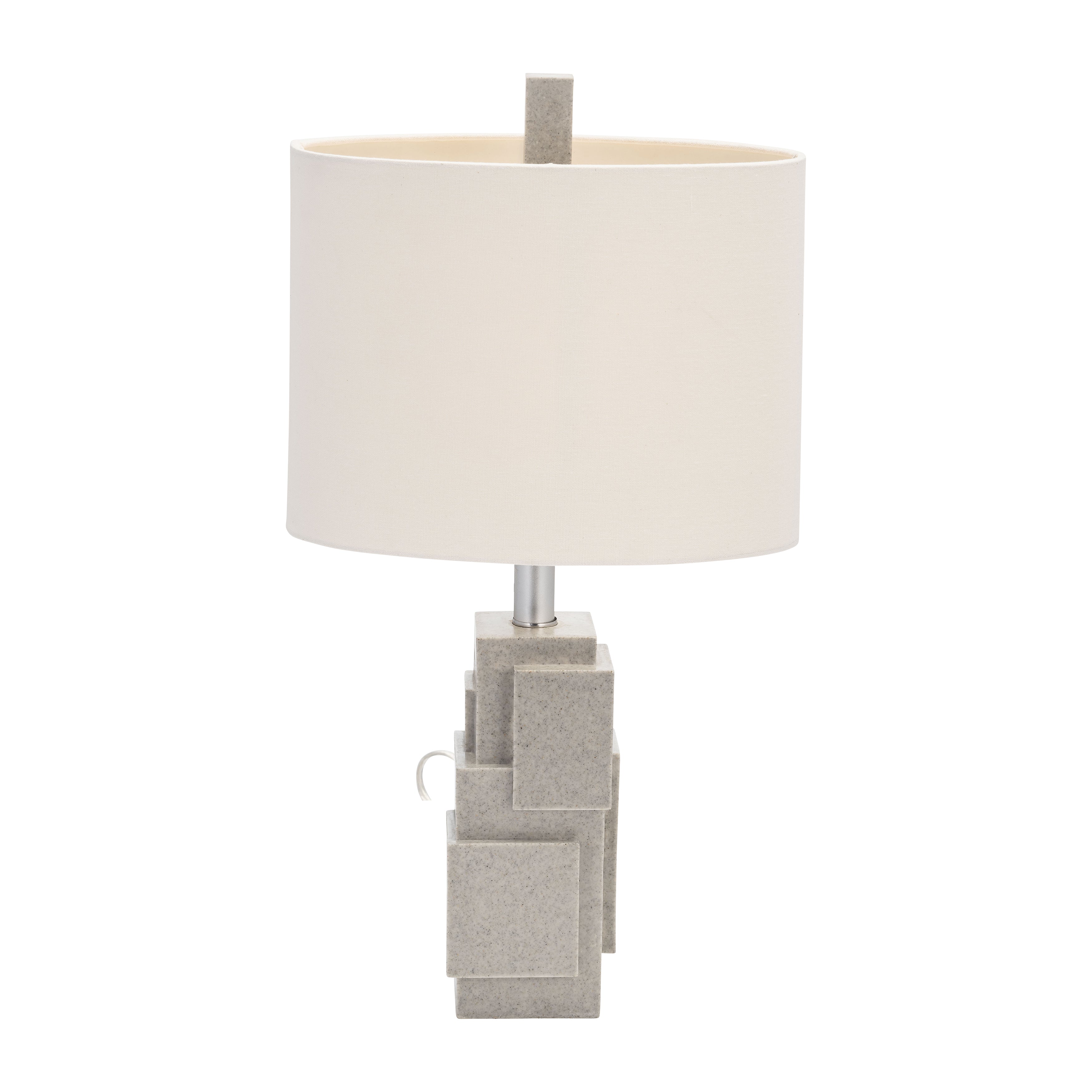 Resin 22" Blocks Table Lamp,gray