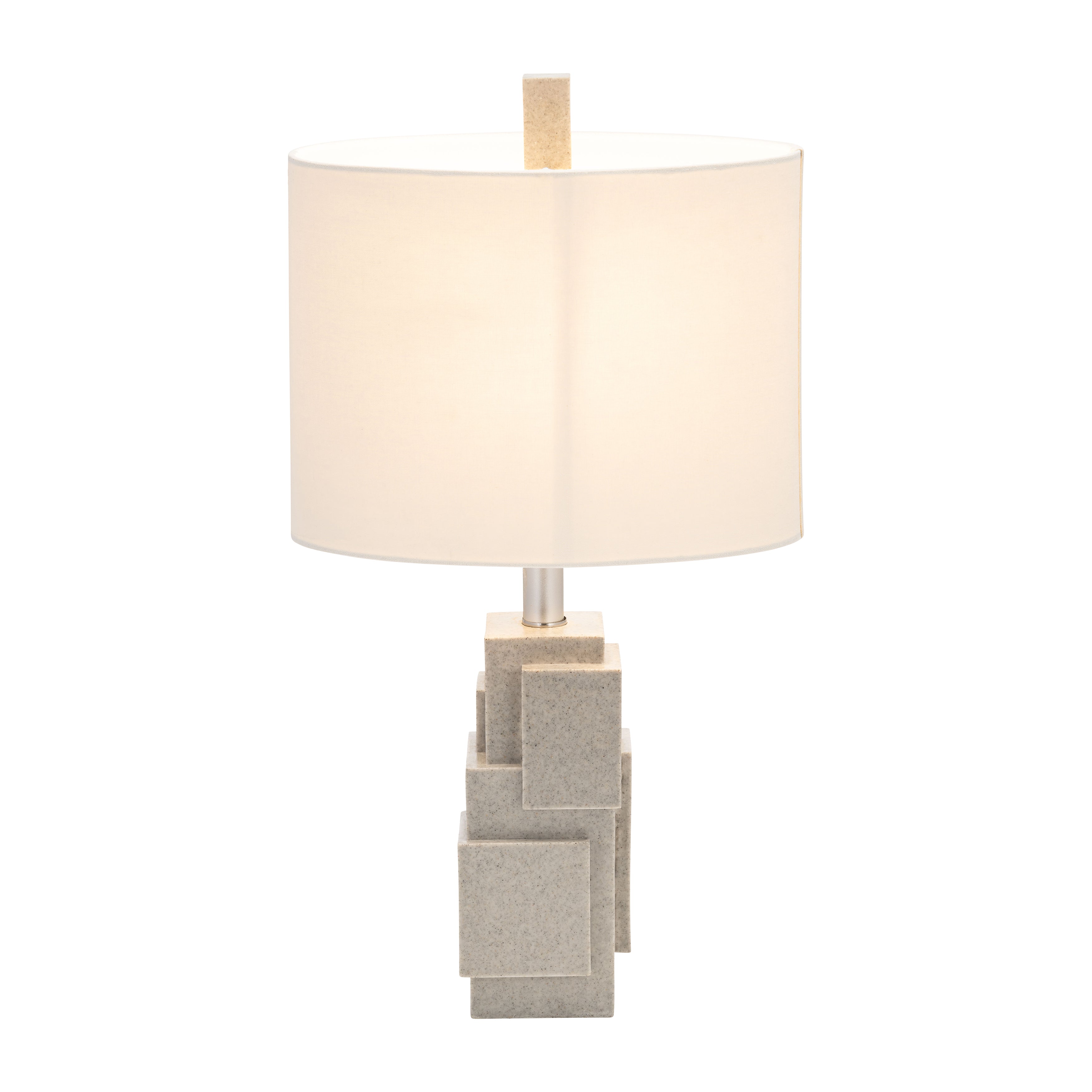 Resin 22" Blocks Table Lamp,gray