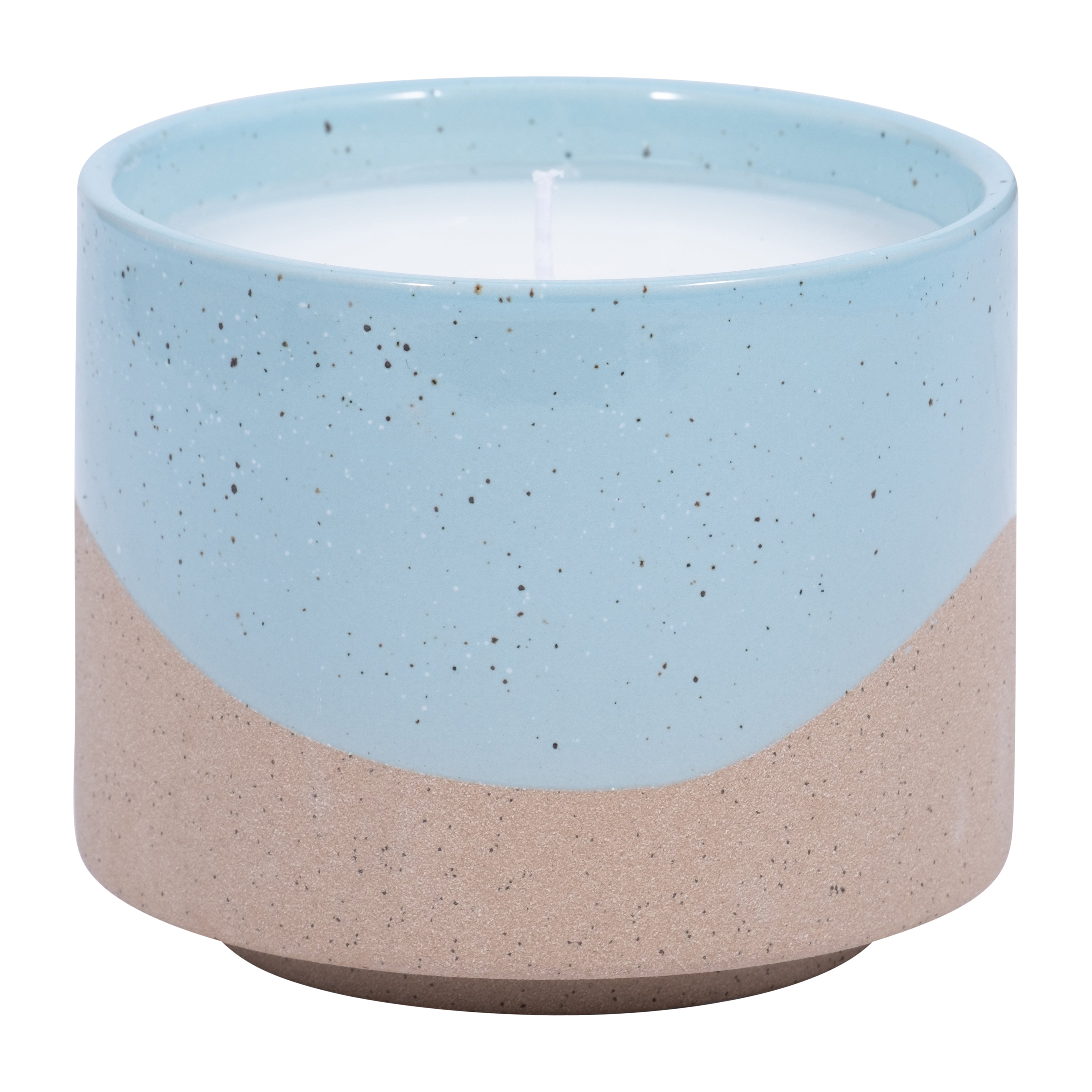 The Tranquil Tide: Aqua Citro Candle with Wavy Texture