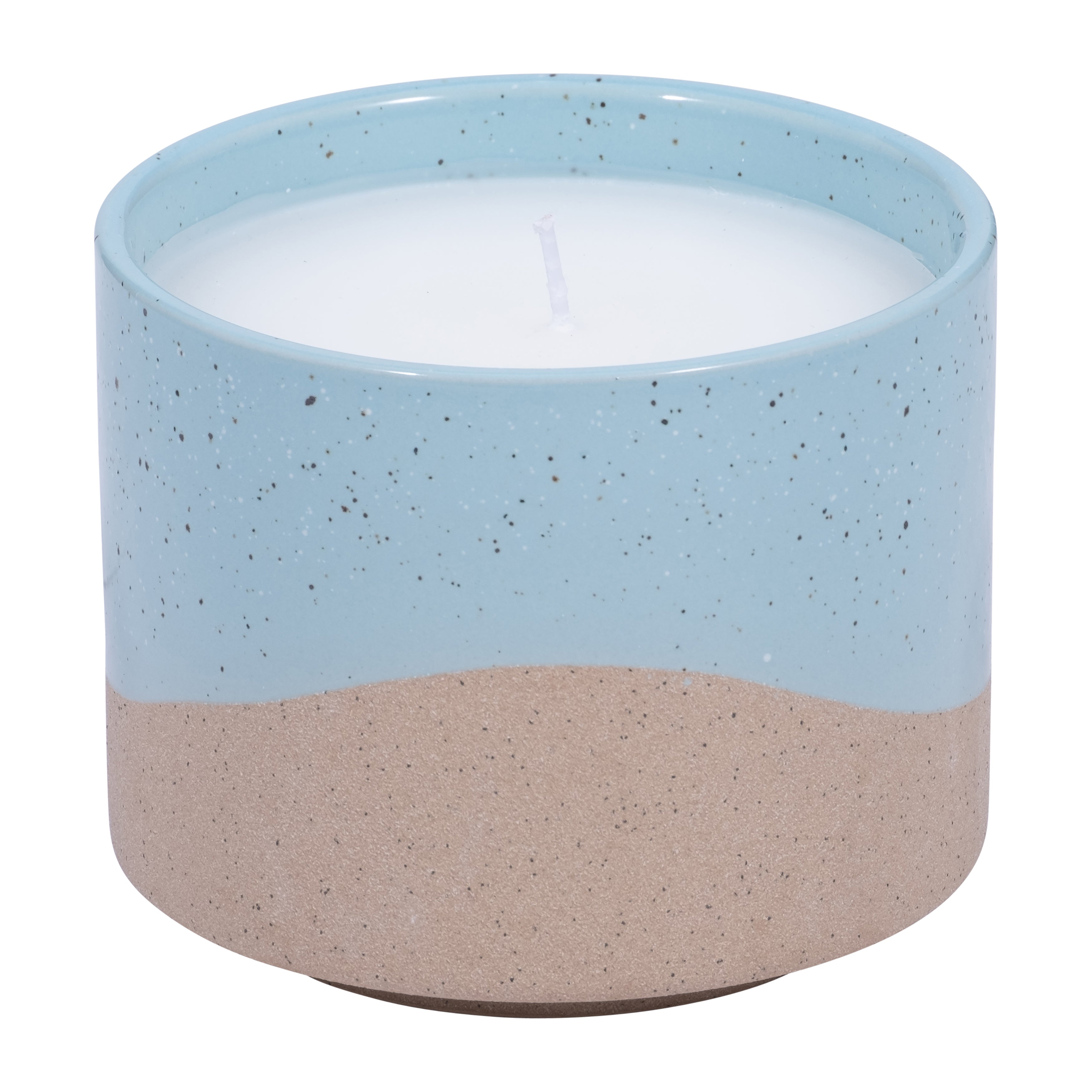 The Tranquil Tide: Aqua Citro Candle with Wavy Texture