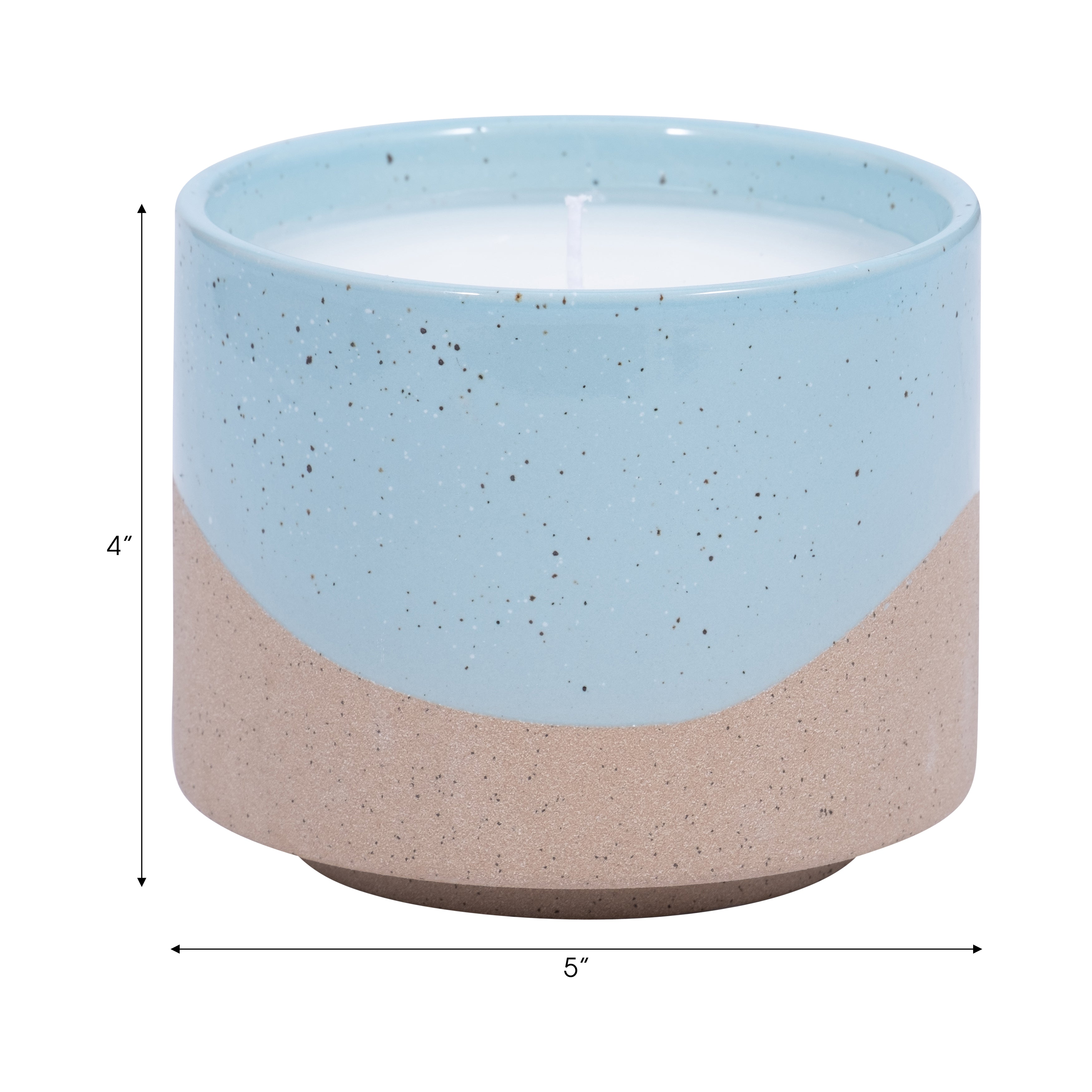 The Tranquil Tide: Aqua Citro Candle with Wavy Texture