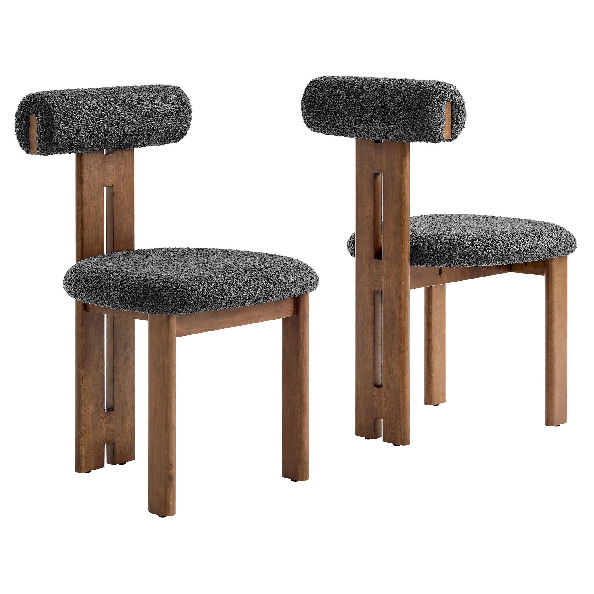 Torian Boucle Fabric Dining Chair Set of 2