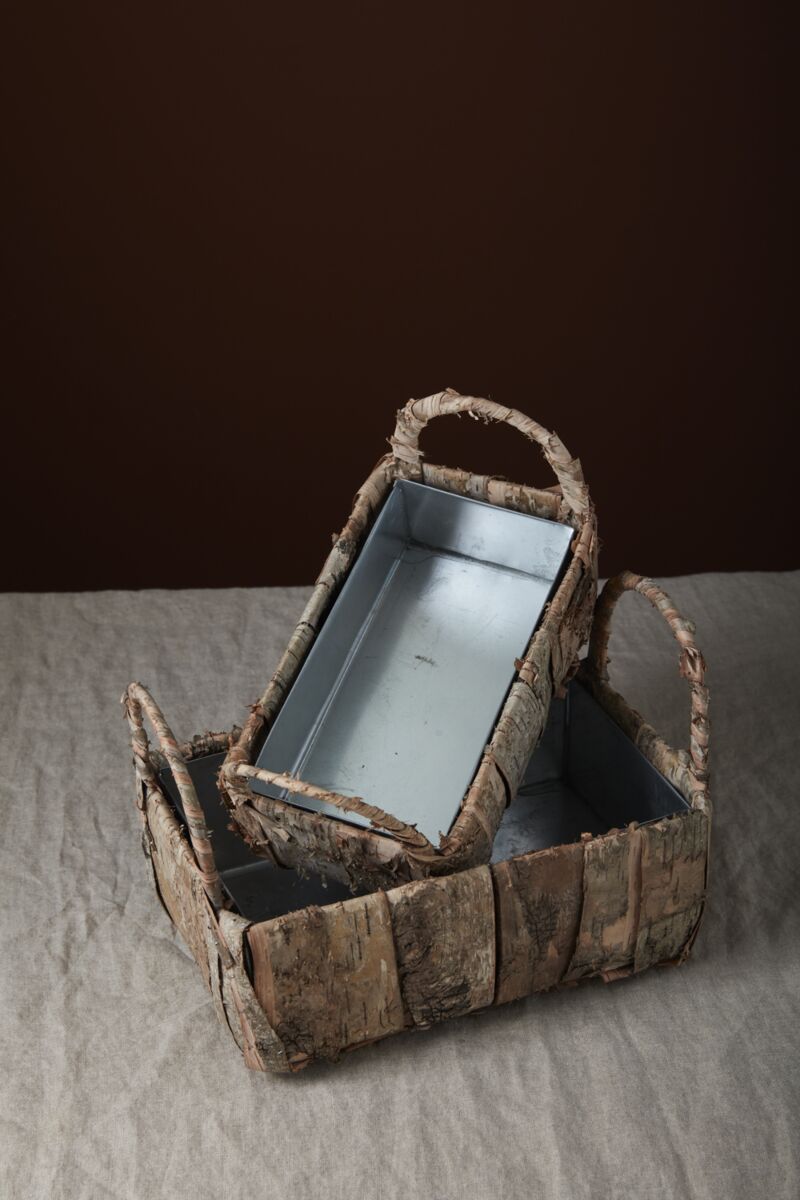 Banded Birch Basket