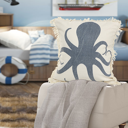 Tentacle Treasure Vintage Pillow